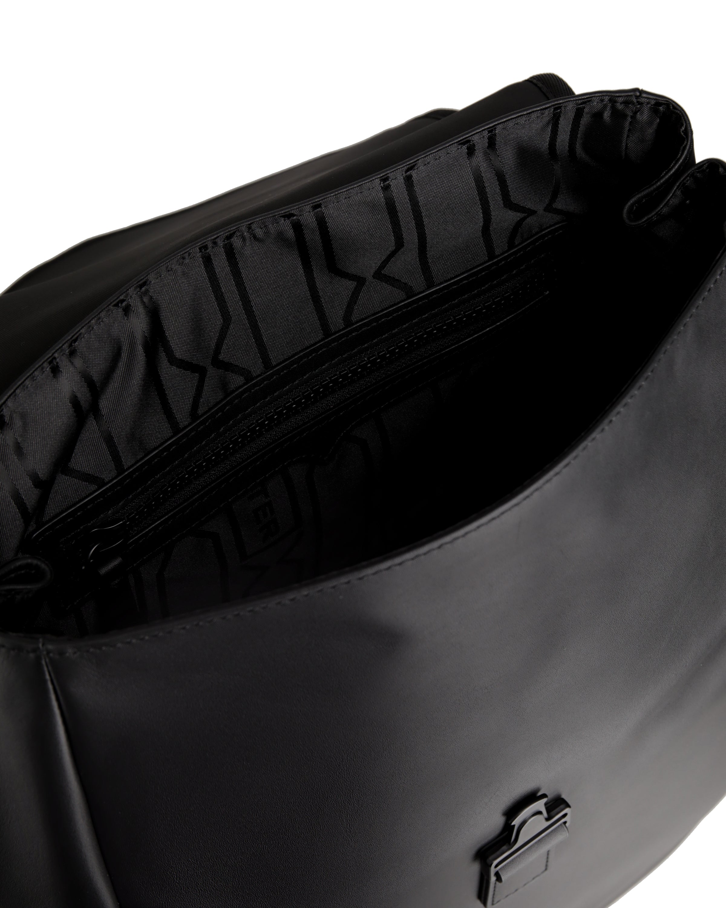 レザー ネオプレン バックパック - ブラック