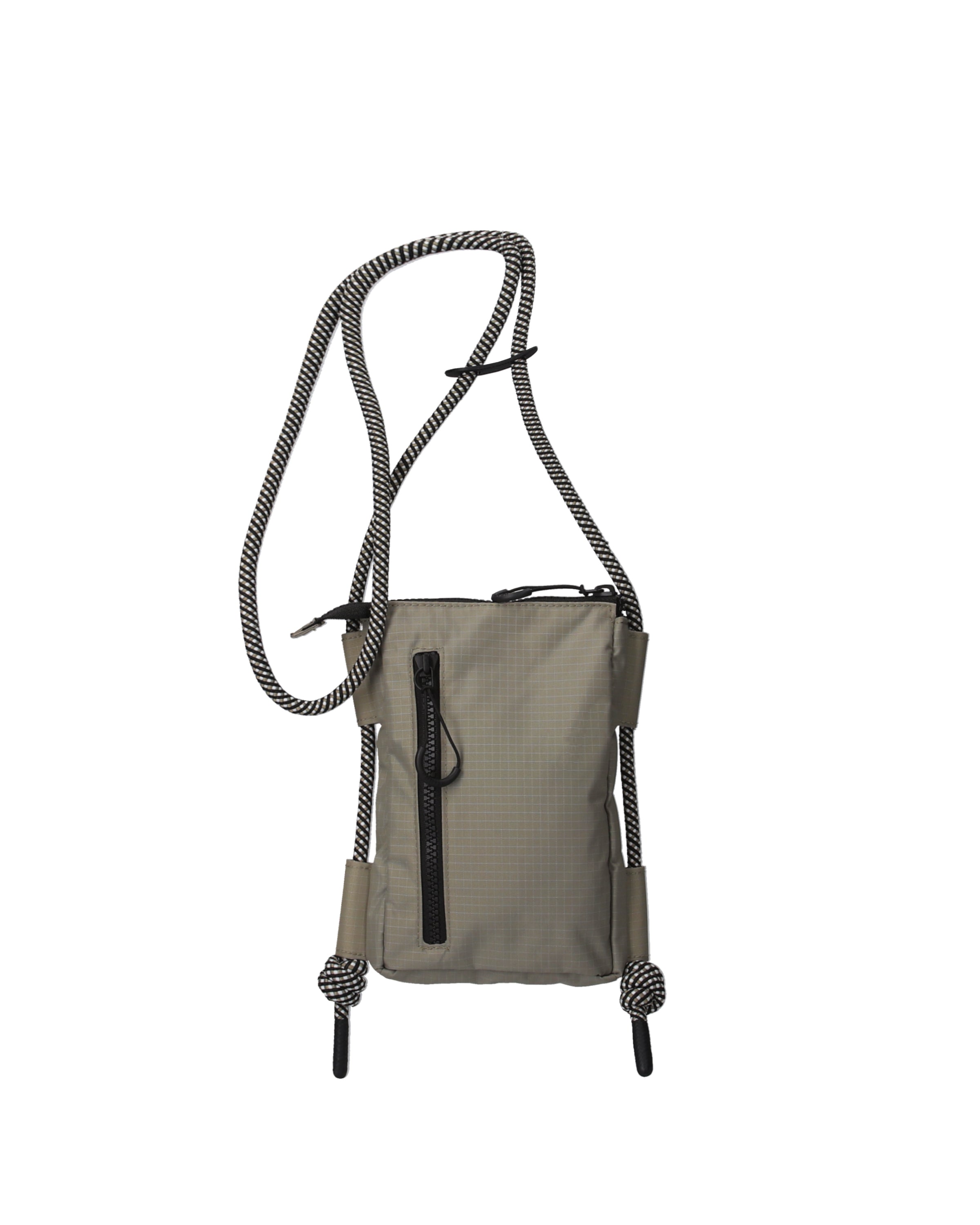 トラベル リップストップ リサイクル ナイロン フォンポーチ - ブラック / エナジークレイ