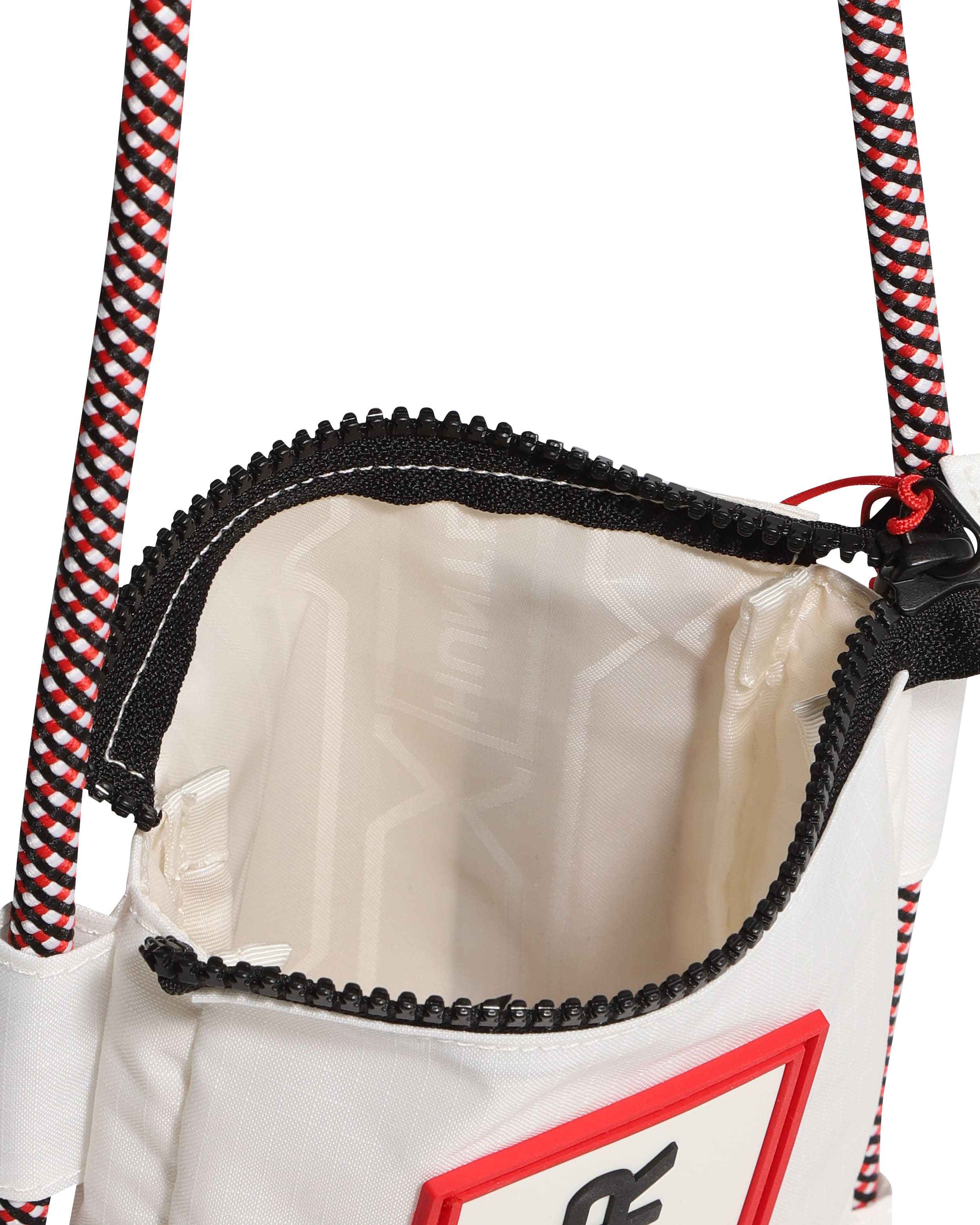 Travel Ripstop Recycled Nylon Phone Pouch - White/Red Box Logo