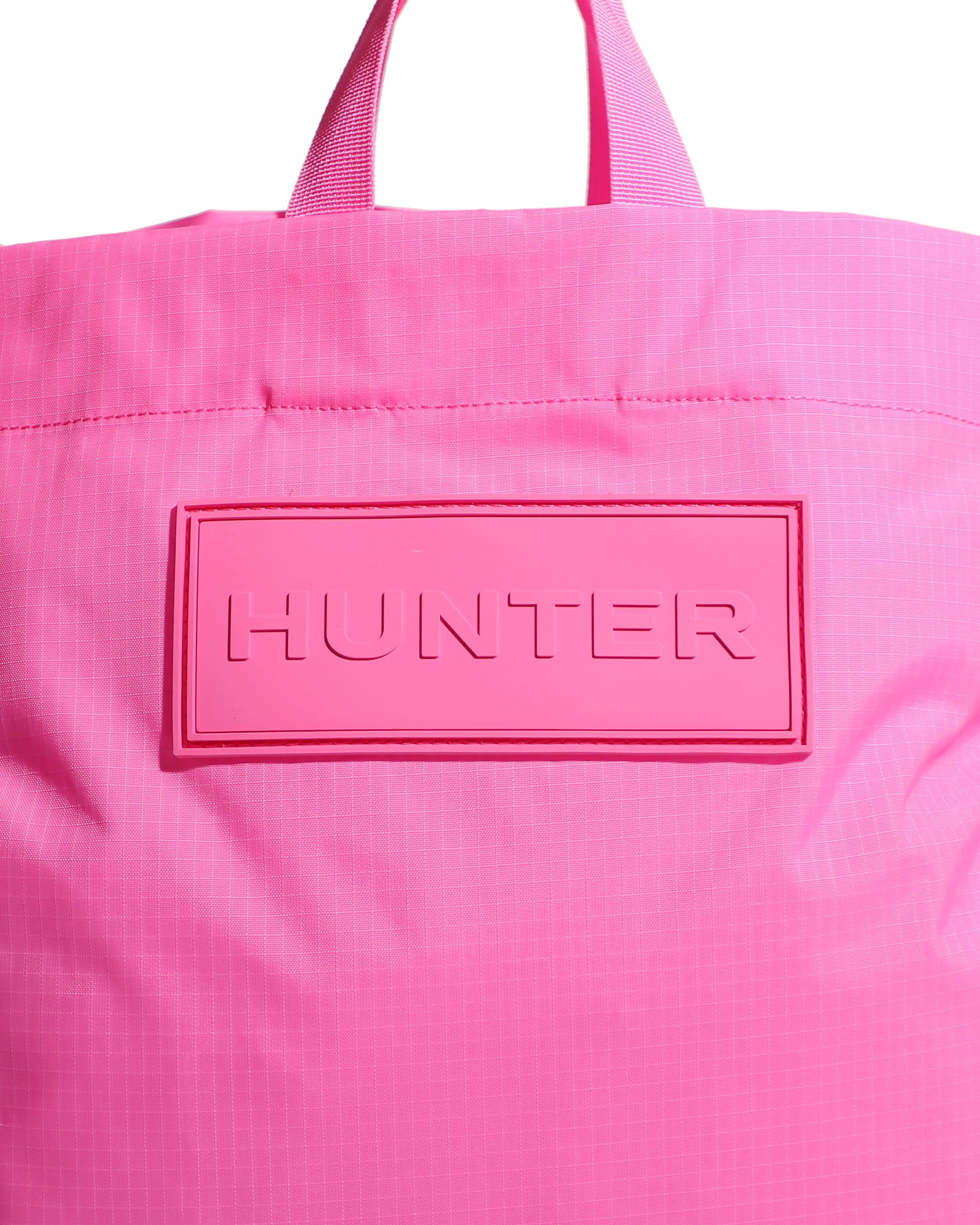 Travel Ripstop Recycled Nylon Tote Bag - Highlighter Pink