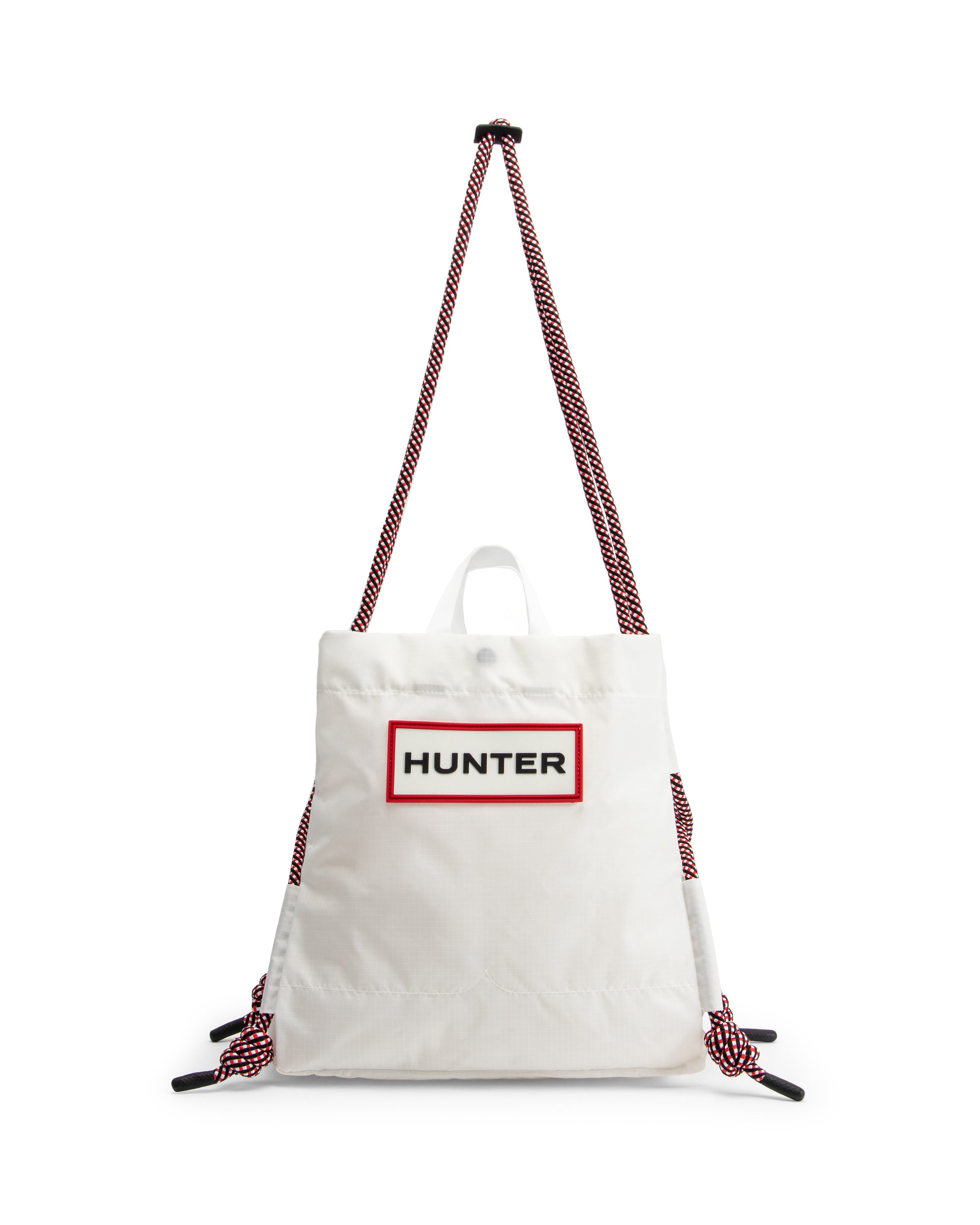 Travel Ripstop Recycled Nylon Tote Bag - White/Red Box Logo