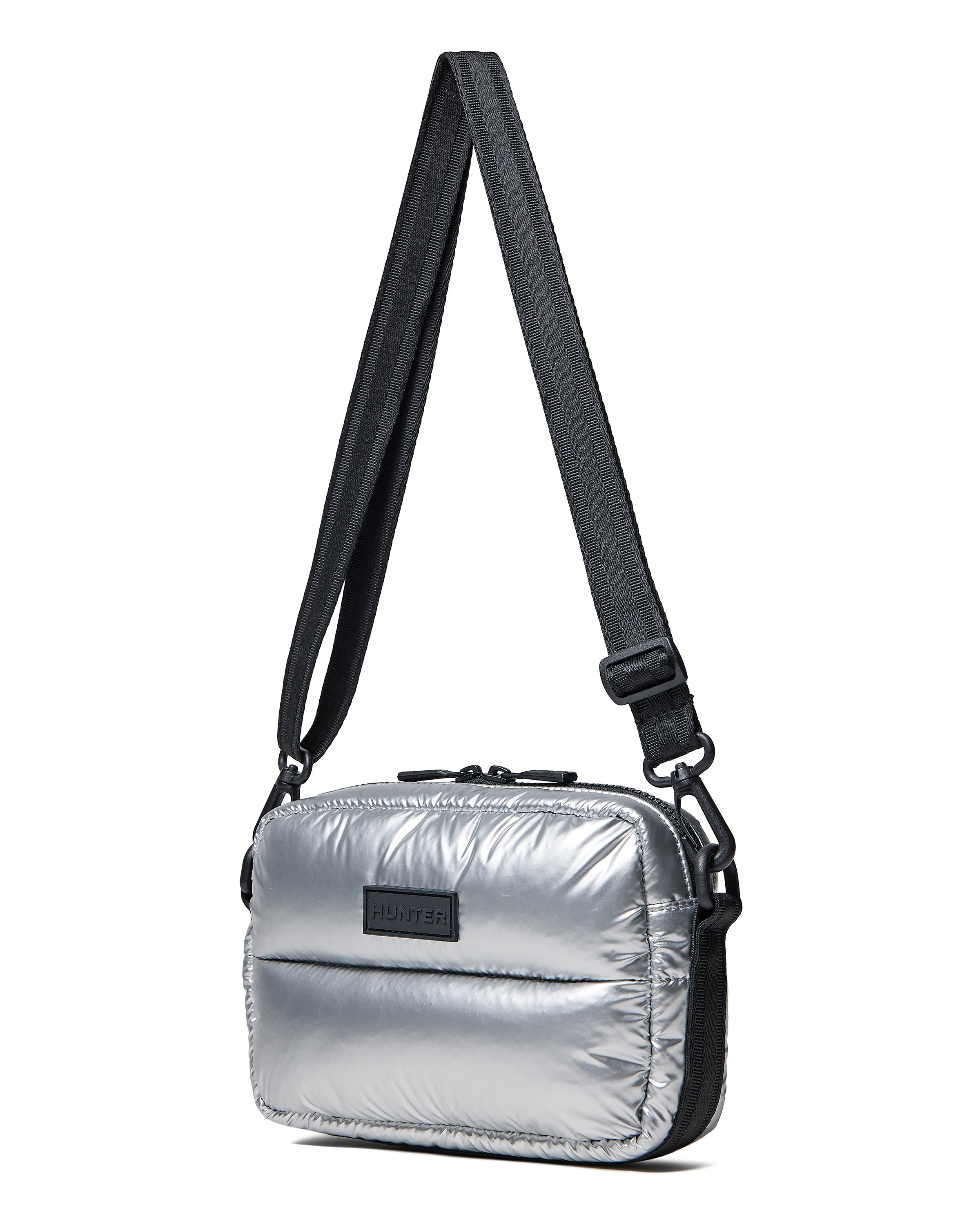 イントレピッド エクストラ パフド クロスボディ - シルバー ホイル