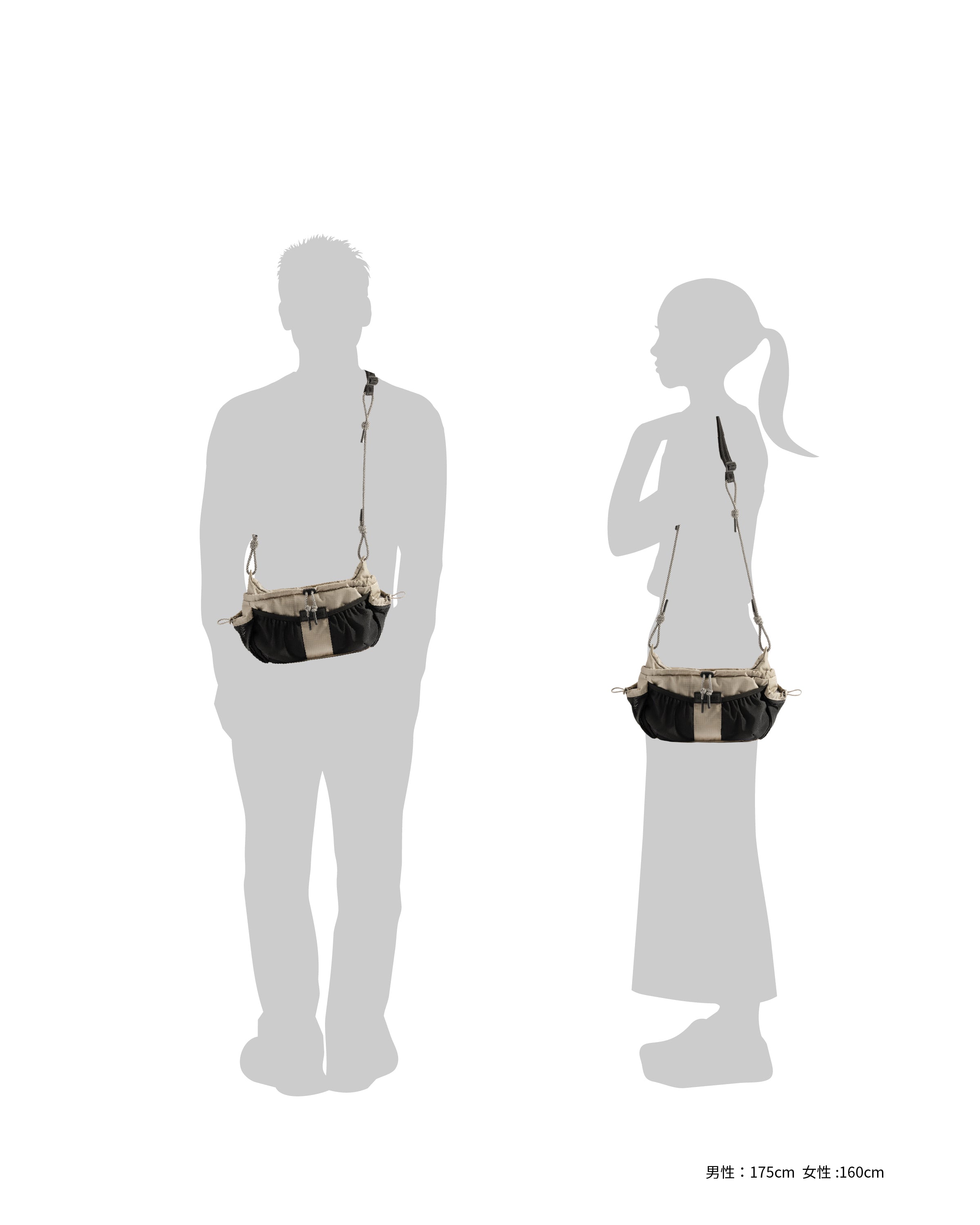 トラベル クロスボディ - ブラック / エナジークレイ