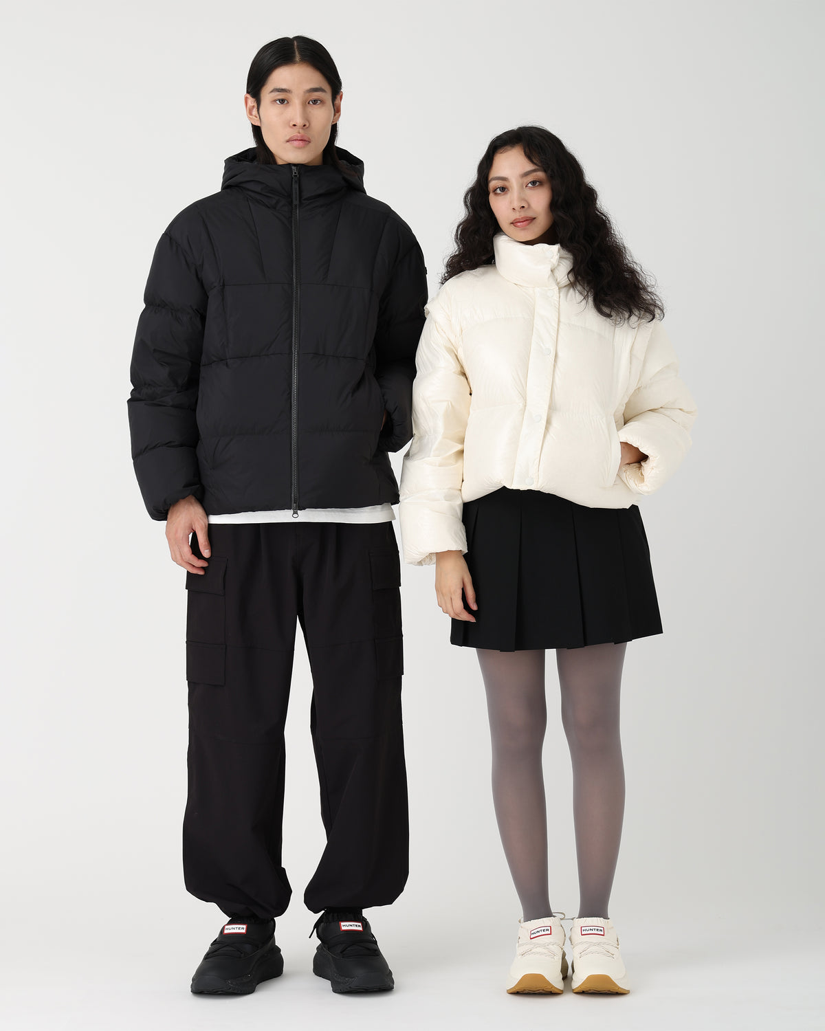 ユニセックス ハンター グリップ パフ レース スリッポン トレーナー - ブラック