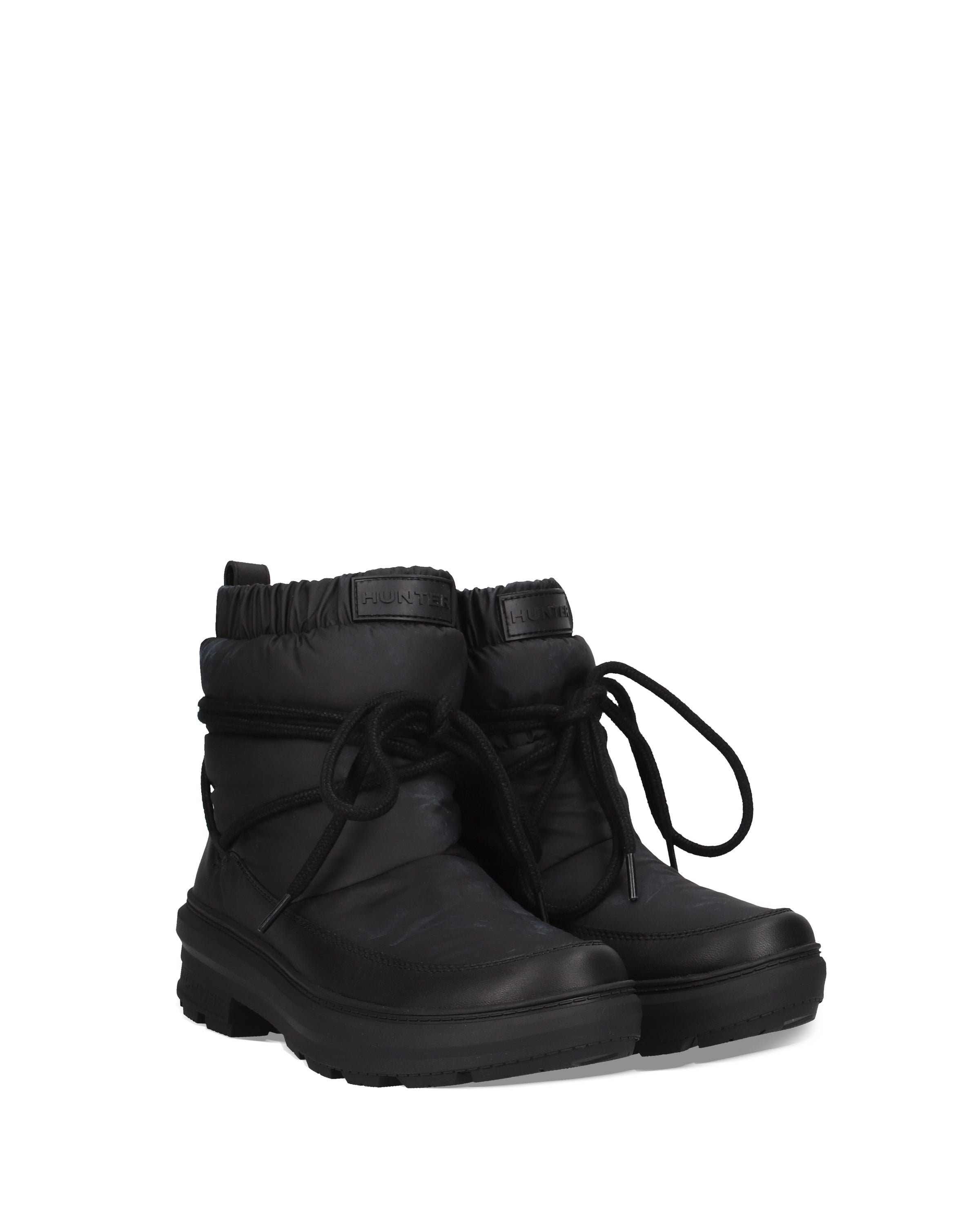 ユニセックス シティ リベル ミッド パフド レース ブーツ - ブラック