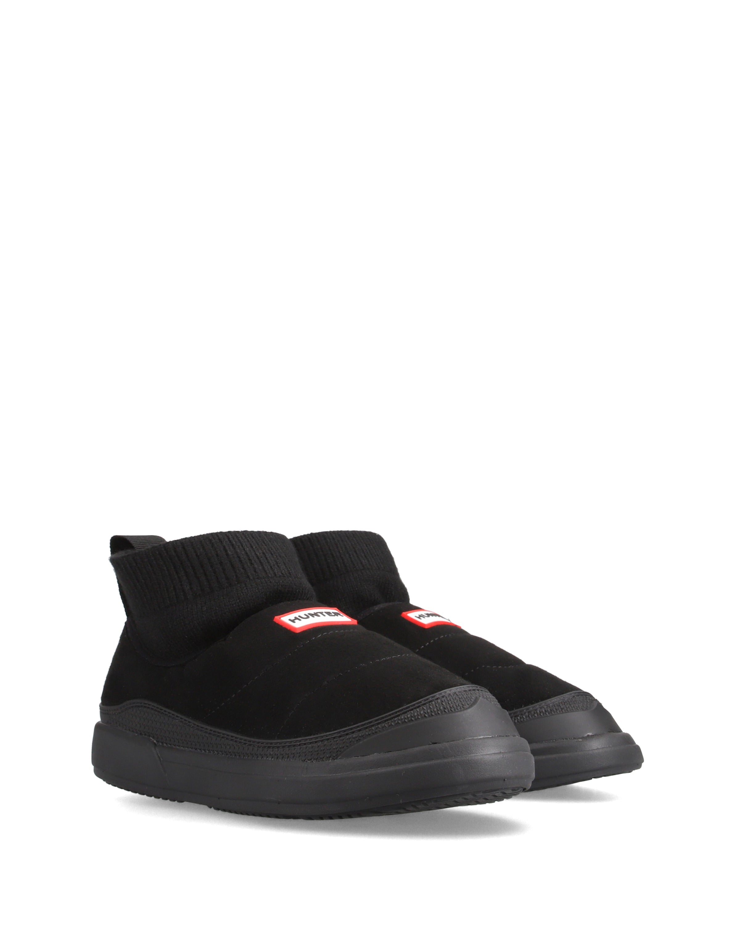 ユニセックス イン/アウト ビーガン スエード ニッテッド カフ ブーツ