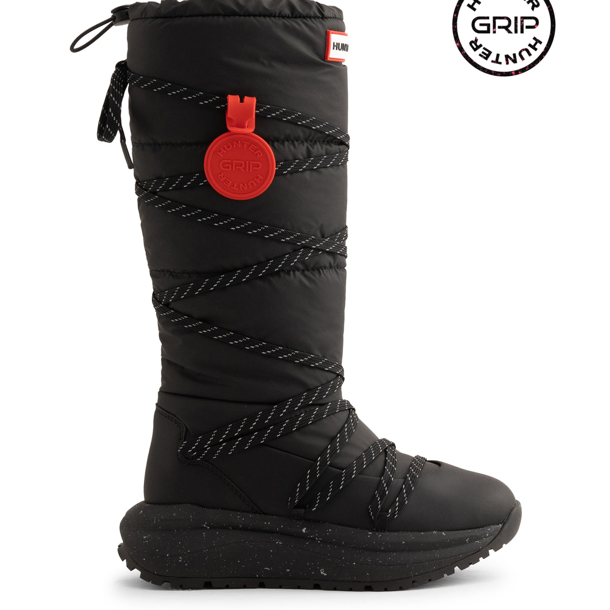 ユニセックス ハンター グリップ トール スノー ブーツ - ブラック