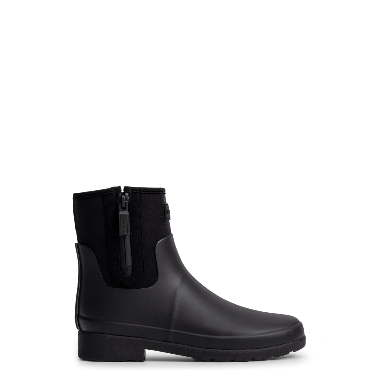 レディース リファインド ミッド ジップ ネオプレン ブーツ - ブラック