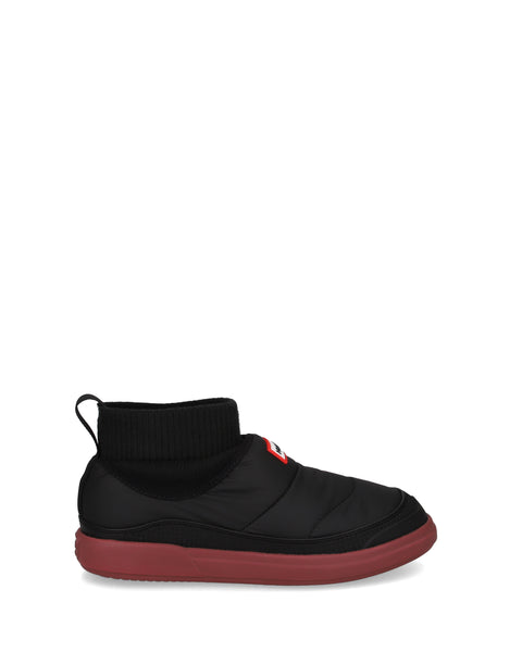 レディース イン/アウト パファー ニッテッド カフ ブーツ - ブラック