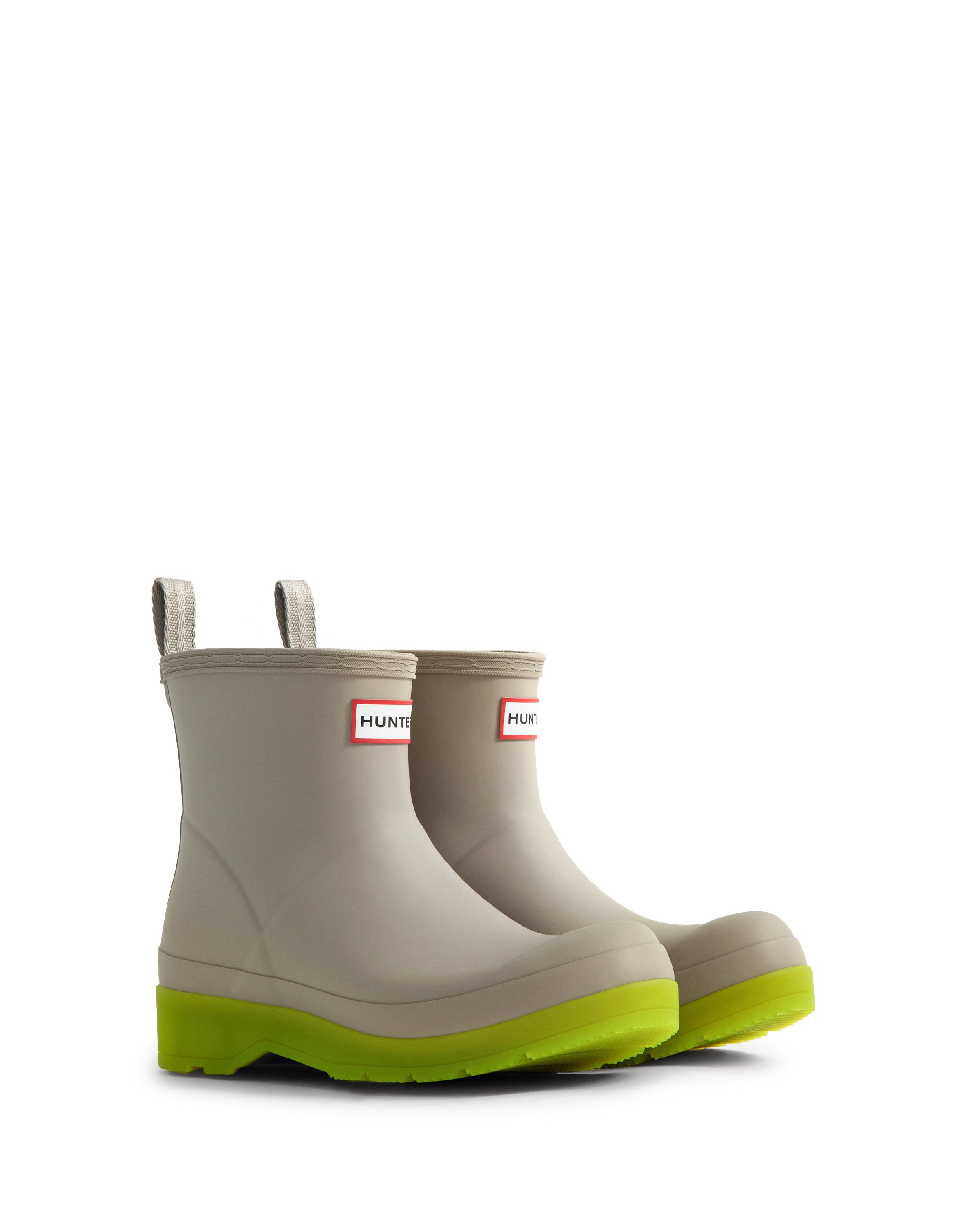 Women's Play Short Translucent Sole Boots - Skimming Stone/Acid Green