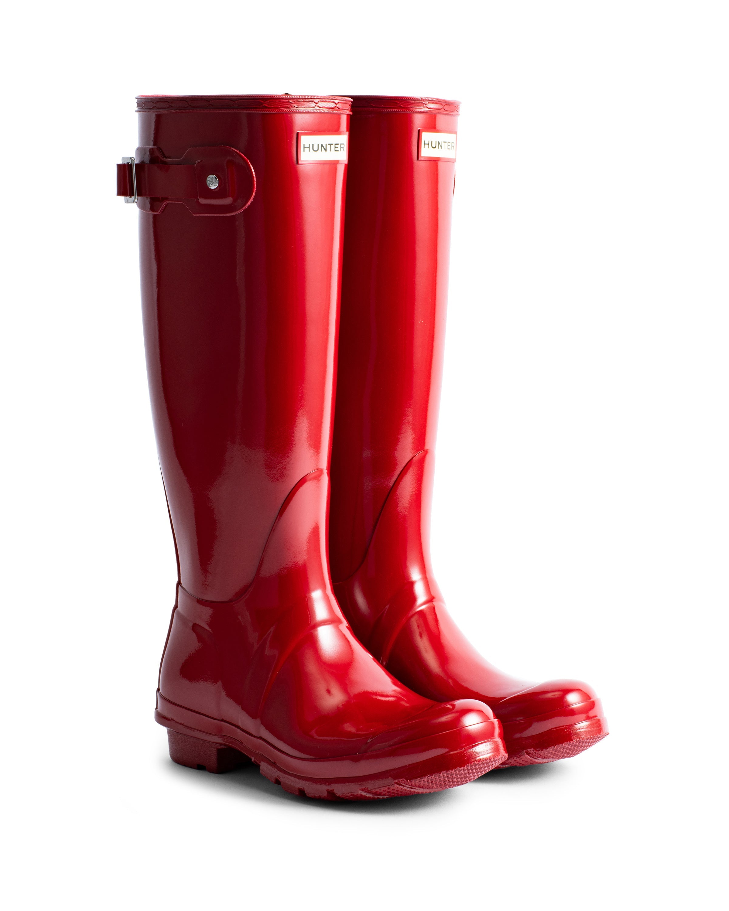 Original Tall Gloss Rain Boots - Military Red