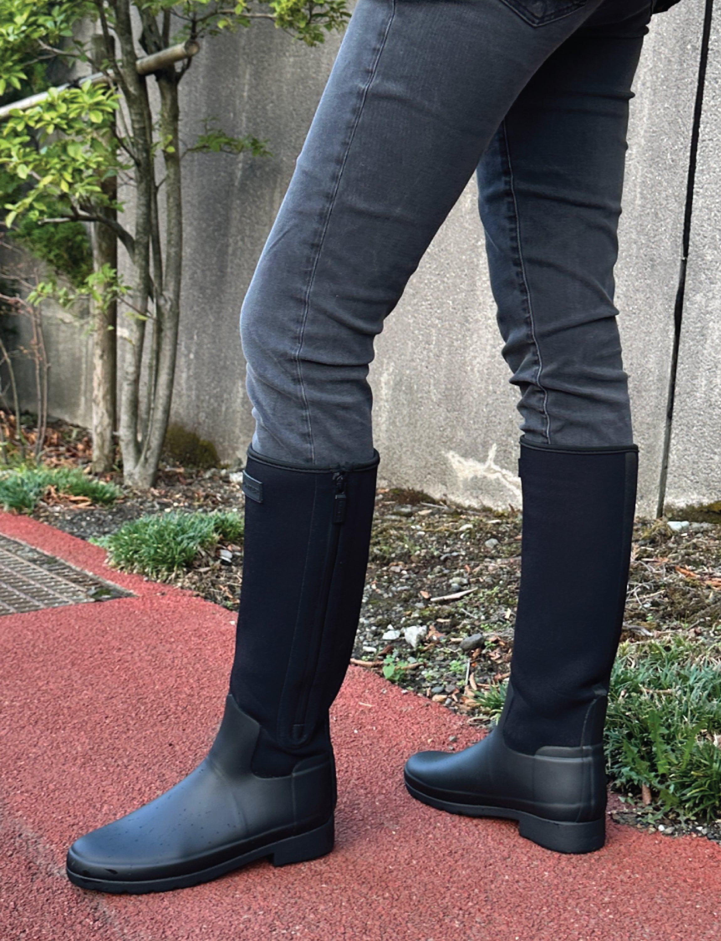 美品　HUNTER　リファインドトールレインブーツ　24センチ　正規品 HUNTER レインブーツ レディース ハンター オリジナルリファイン