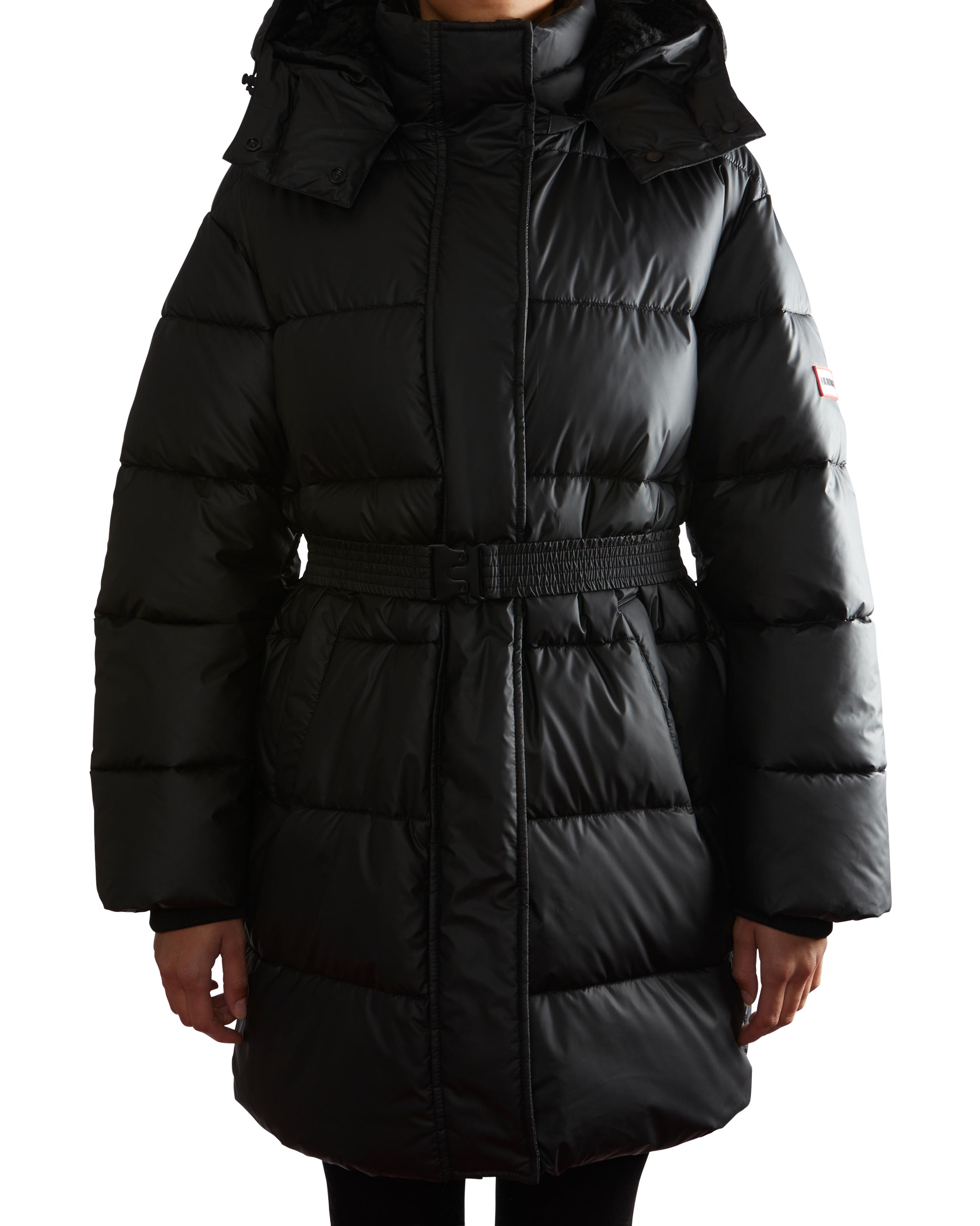 レディース イントレピッド ミッドレングス パファーコート - ブラック 